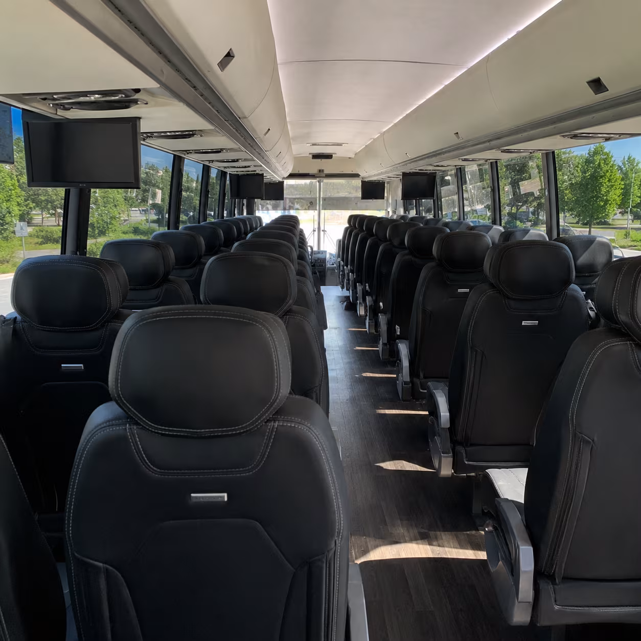56 passenger charter bus interior