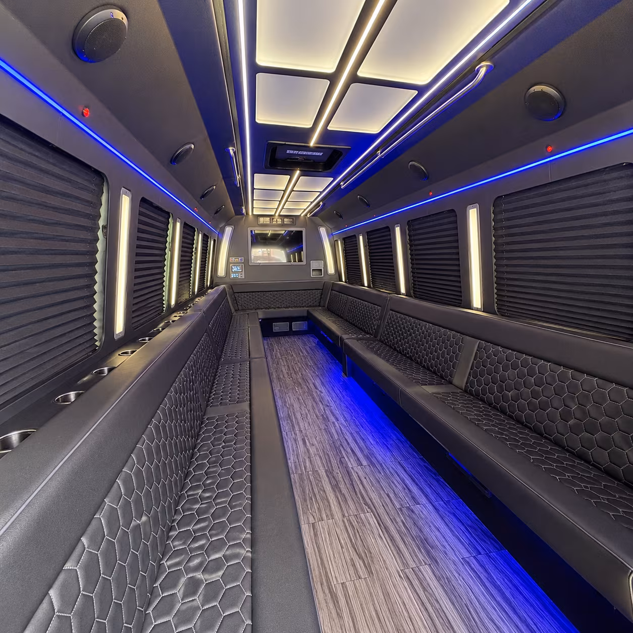 lincoln 30 passenger party bus interior