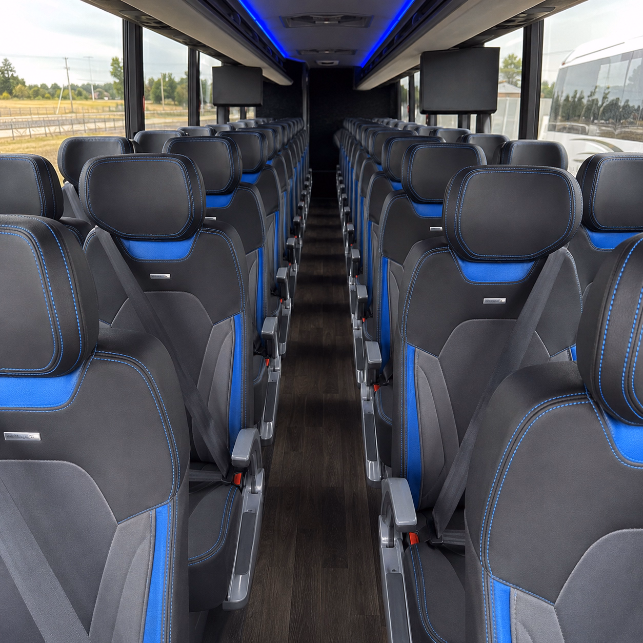 lincoln charter bus interior gallery