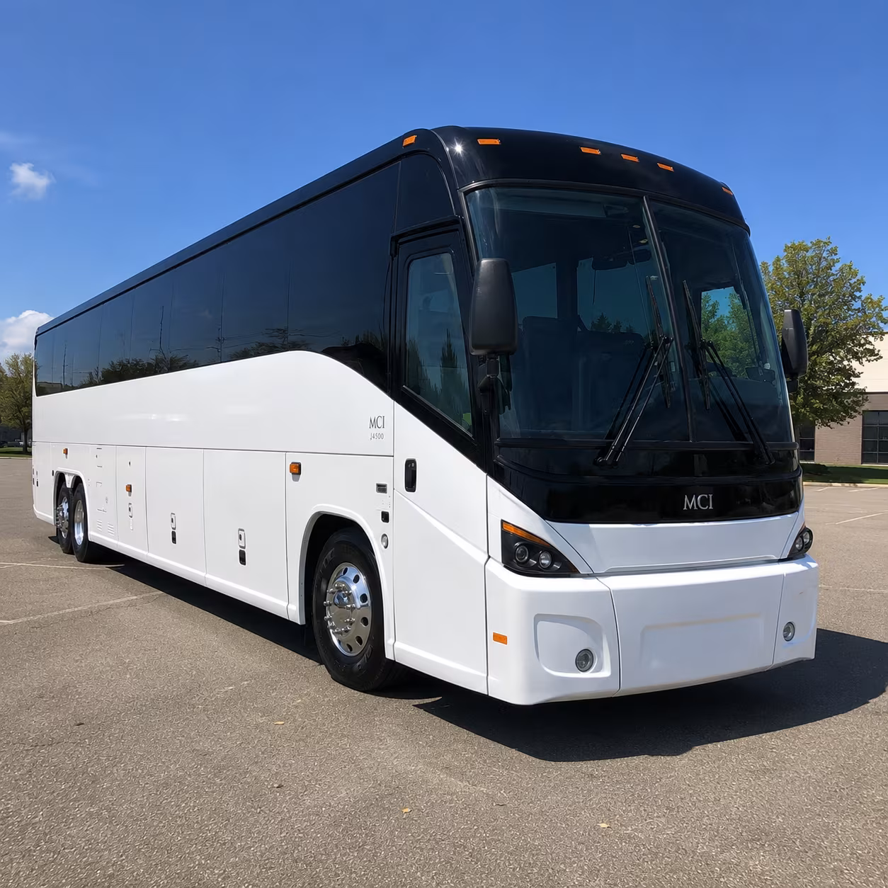 lincoln charter bus rental exterior